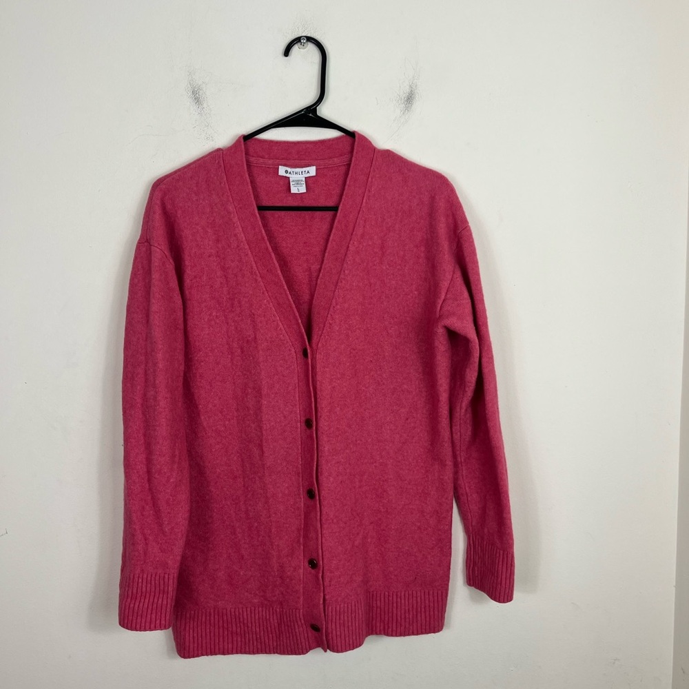 Athleta Westlake Cardigan Dragonfruit Pink Sz‎ L